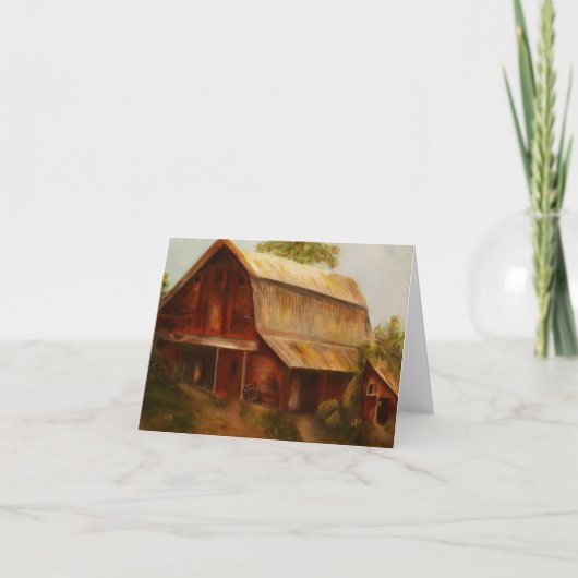Van de "rode Schuur" de Kunst notecard Kaart (Voorkant)