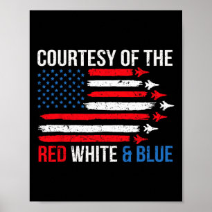 Van de rood wit en blauw 4 juli poster
