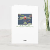 Van de "roze Bloesem van Lotus" het wenskaart Kaart (Achterkant)