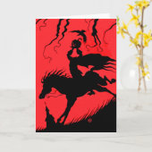 Van de "ruiter Zonder hoofd" het Wenskaart Kaart (Gele Bloem)