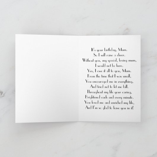 VAN DE SCHAT MUM- WENSKAART KAART (Binnen)