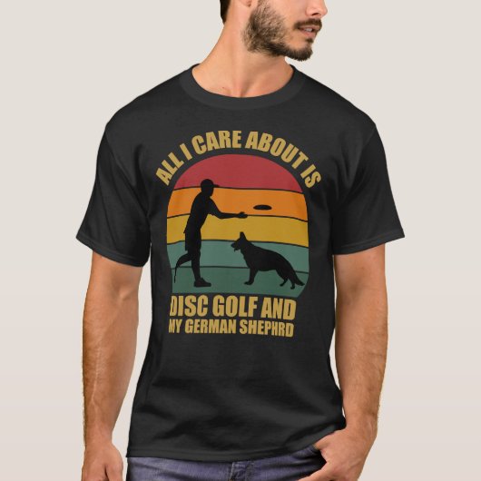 van de schijfgolf en de Duitse herder T-shirt (Voorkant)