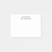 Van de schrijftafel met Nurse Name Sjabloon Post-it® Notes (Voorkant)