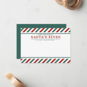 Van de Schrijftafel van de Elfjes van de Kerstman  Notitiekaartje (Voorkant / Achterkant in situ)