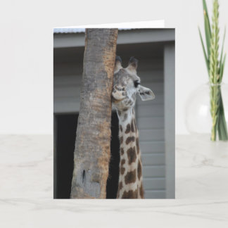Van de "schuwe Giraffe" het Wenskaart Kaart