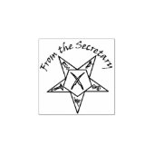 Van de secretaris OES stempels (Afrduk)