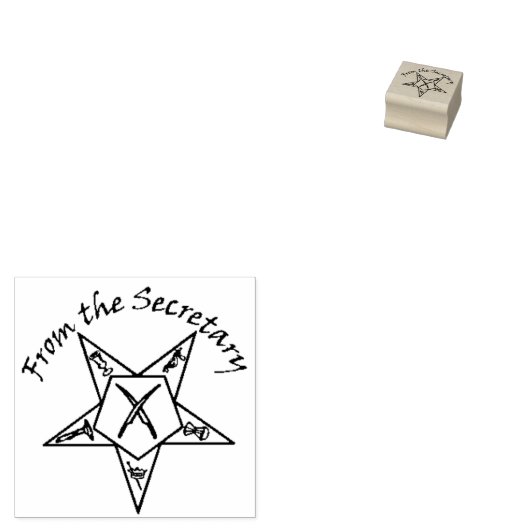 Van de secretaris OES stempels (Gestempeld)