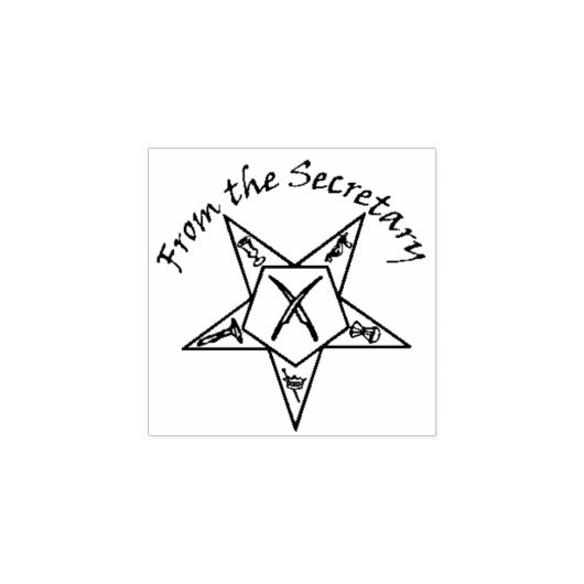 Van de secretaris OES stempels (Afrduk)