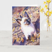 Van de "Siamese Kat" de Kaart (Gele Bloem)