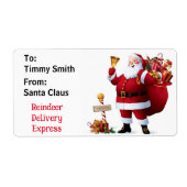 Van de Sinterklaas Personaliseer de naam van het k Etiket (Voorkant)