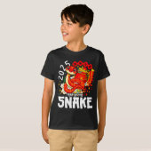 Van de slang Chinese Rode S T-shirt (Voorkant volledig)