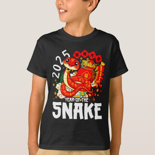 Van de slang Chinese Rode S T-shirt (Voorkant)