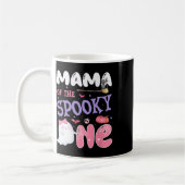 Van de Spooky One 1st Birthday Halloween Pink Ghos Koffiemok (Links)