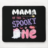 Van de Spooky One 1st Birthday Halloween Pink Ghos Muismat (Voorkant)