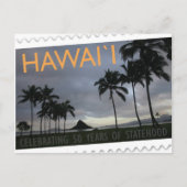 Van de statehood vijftigste verjaardag van Hawaï Briefkaart (Voorkant)