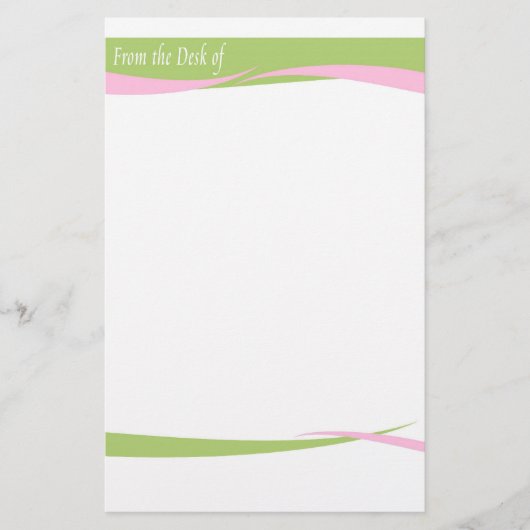 Van de Stationery - Roze & Groen Briefpapier (Voorkant)