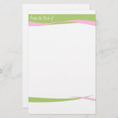 Van de Stationery - Roze & Groen Briefpapier (Voorkant / Achterkant)
