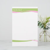 Van de Stationery - Roze & Groen Briefpapier (Staand voorkant)