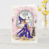 Van de "stille Overpeinzing" het Lege Wenskaart Kaart (Gele Bloem)