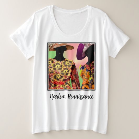 Van de straten van Harlem naar uw kast. Grote Maat T-shirt (Design voorkant)
