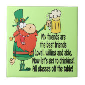 Van de tafel Leprechaun vrienden Tegeltje (Voorkant)