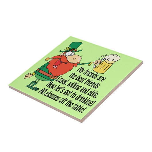 Van de tafel Leprechaun vrienden Tegeltje (Zijkant)