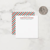 Van de tafel van de elfen van de Kerstman Mini-not Notitiekaartje (Voorkant / Achterkant in situ)