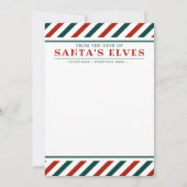 Van de tafel van de elven van de Kerstman blanco n Notitiekaartje (Voorkant)