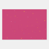 Van de tandenfee, roze sterren en gestreept Snoep Inpakpapier Vel (Voorkant)