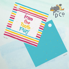 "Van de Tandenfee" Sterren en Gestreept Snoep Labe Bedankjes Labels