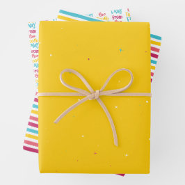 Van de Tandenfee, Sterren & Gestreept Snoep Inpakpapier Vel