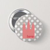 Van de tempelspeld houden ronde button 5,7 cm (Voorkant /achterkant)