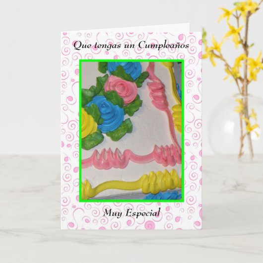 Van de tengasV.N. van Que cumpleanos muy speciaal Kaart (Gele Bloem)