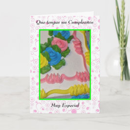 Van de tengasV.N. van Que cumpleanos muy speciaal Kaart