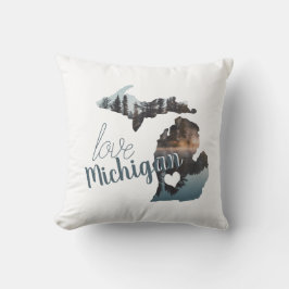 Van de thuisstaat Michigan Silhouette Kussen