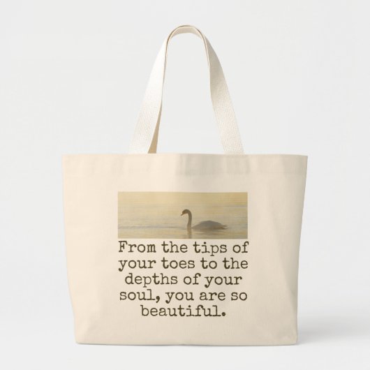 Van de tips van je tenen - het mooie citaat grote tote bag (Voorkant)
