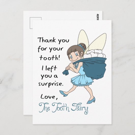 Van de Tooth Fairy Briefkaart (Voorkant / Achterkant)