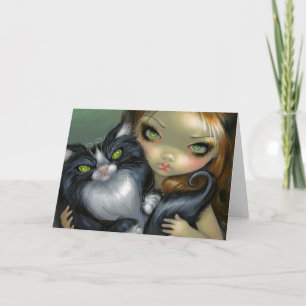 Van de "Tricksy Kat van de Smoking" het Wenskaart Kaart