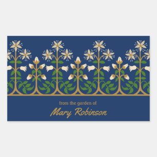 Van de tuin Art nouveau CC0260 Augustus Pugin Rechthoekige Sticker