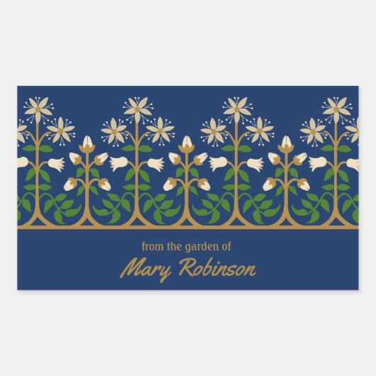 Van de tuin Art nouveau CC0260 Augustus Pugin Rechthoekige Sticker (Voorkant)