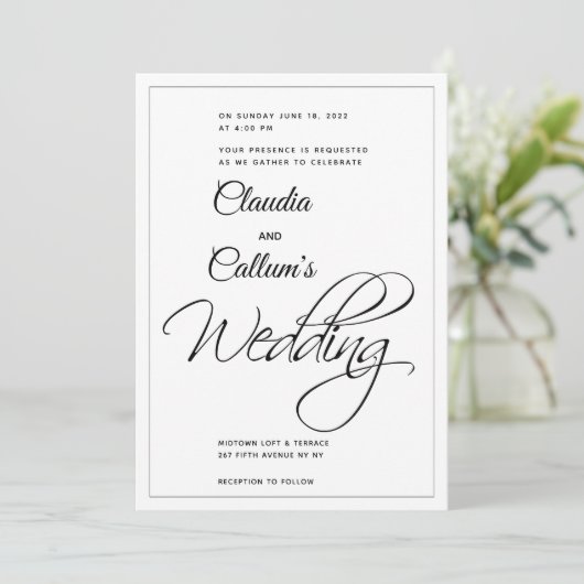 Van de uitnodiging voor het hartshuwelijk (Staand voorkant)