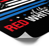 van de USA rood wit en blauw 4 juli vrouwen me Poster (Hoek)