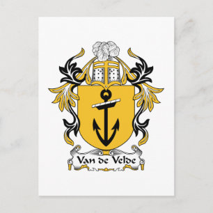 Van de Velde Family Crest Briefkaart