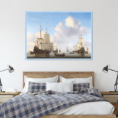 Van de Velde verscheept in een Calm CC0361 XL Canvas Afdruk (Insitu (Slaapkamer))