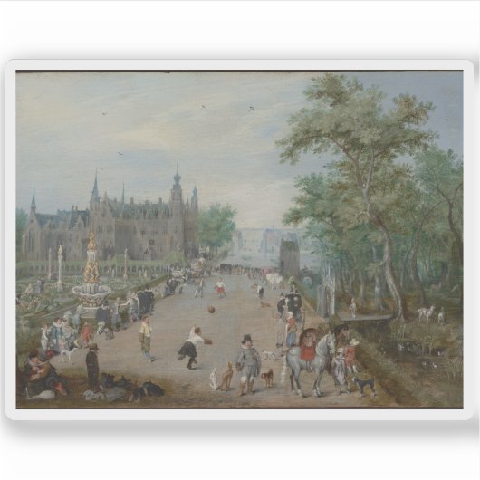 Van de Venne - Een balspel voor een Country Palace Sticker (Voorkant)