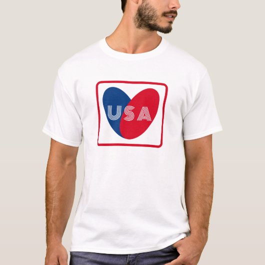 Van de Verenigde Staten is Patriotic Red White Blu T-shirt (Voorkant)