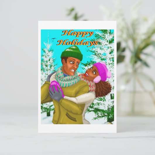 Van de Vergroetingskaart van de Vakantie van de Va Kaart (Staand voorkant)