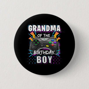 van de verjaardag jongen matching videospel verjaa ronde button 5,7 cm