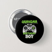 van de verjaardag jongen matching videospel verjaa ronde button 5,7 cm (Voorkant /achterkant)