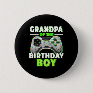 van de verjaardag jongen video gamer matching fami ronde button 5,7 cm